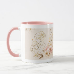 Lyxig Morsdagsmugg Guld Elegant Flora Mugg