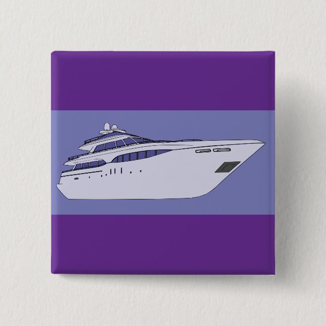 Lyxig motorjakt Modern vit superyacht Knapp (Framsida)