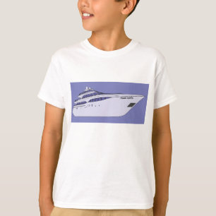 Lyxig motorjakt Modern vit superyacht T Shirt