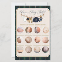 Lyxig Nalle Plaid Bebis Shower Roligt Spel