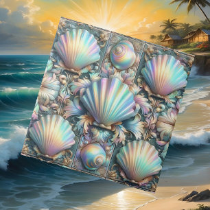 Lyxig nautisk inredning Opal Seashells Beach Hou Kakelplatta