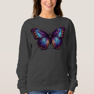 Lyxig Neon Fjäril Dam T Shirt