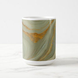 Lyxig Onyx Med Guld Och Grönt Kaffemugg