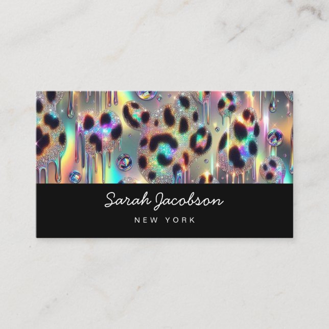 Lyxig Opal Iridescent Stil Visitkort (Framsida)