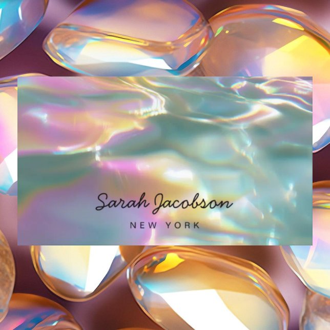 Lyxig Opal Iridescent Stil Visitkort (Skapare uppladdad)