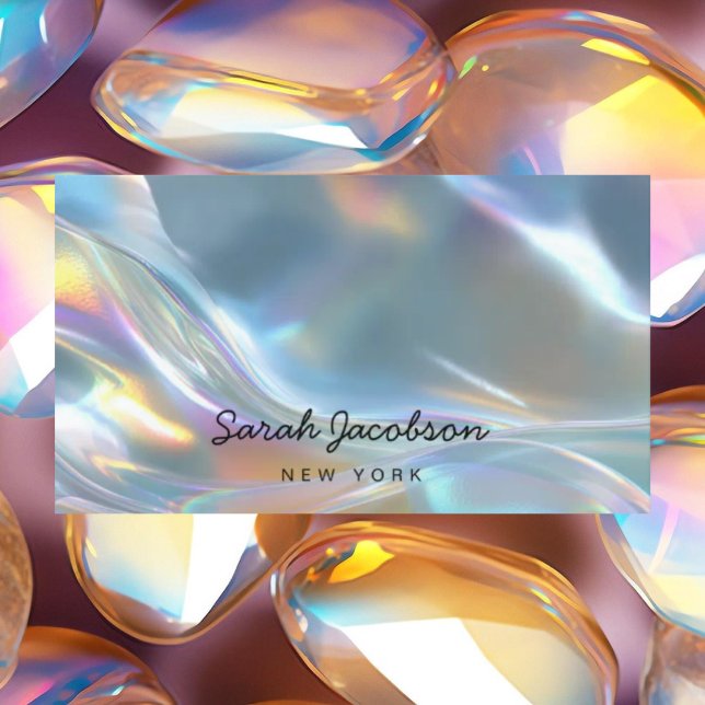Lyxig Opal Iridescent Stil Visitkort (Skapare uppladdad)