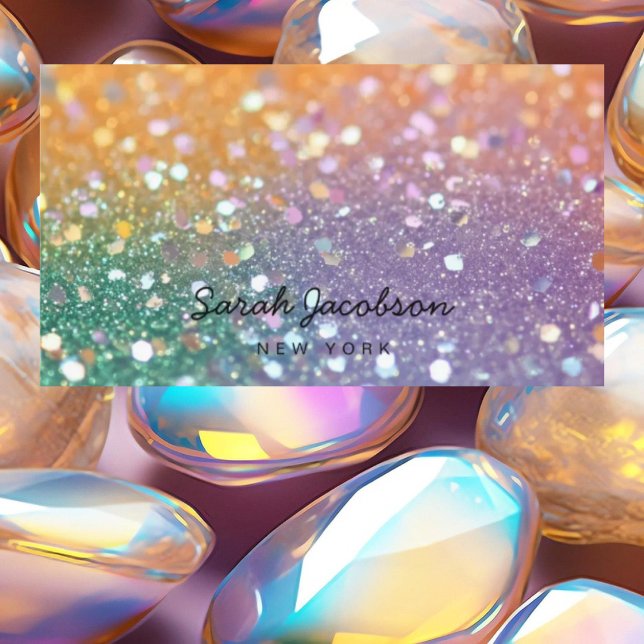 Lyxig Opal Iridescent Stil Visitkort (Skapare uppladdad)