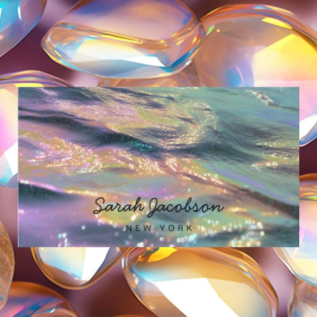 Lyxig Opal Iridescent Stil Visitkort (Skapare uppladdad)