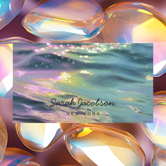 Lyxig Opal Iridescent Stil Visitkort (Skapare uppladdad)