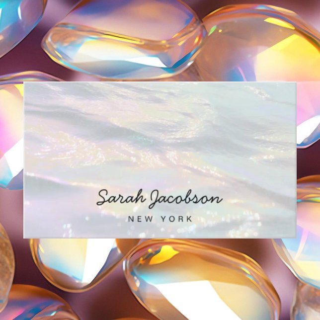 Lyxig Opal Iridescent Stil Visitkort (Skapare uppladdad)