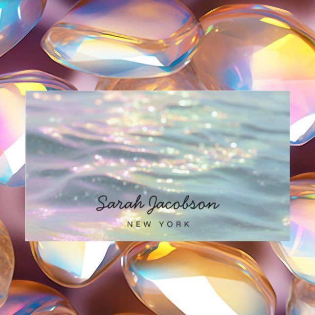 Lyxig Opal Iridescent Stil Visitkort (Skapare uppladdad)