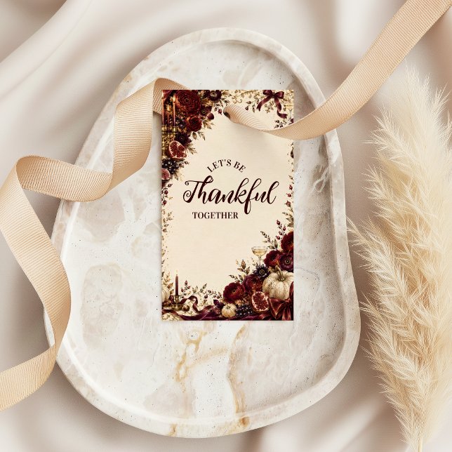 Lyxig Opulent Thanksgiving Soaré Presentetikett (Skapare uppladdad)