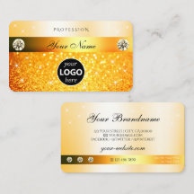 Lyxig Orange Glitter Gnistrande Stjärnor med Logot