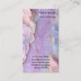 Lyxig Pastell Marmor Ögonfransstylist Utnämningsko Tidsbeställning Kort