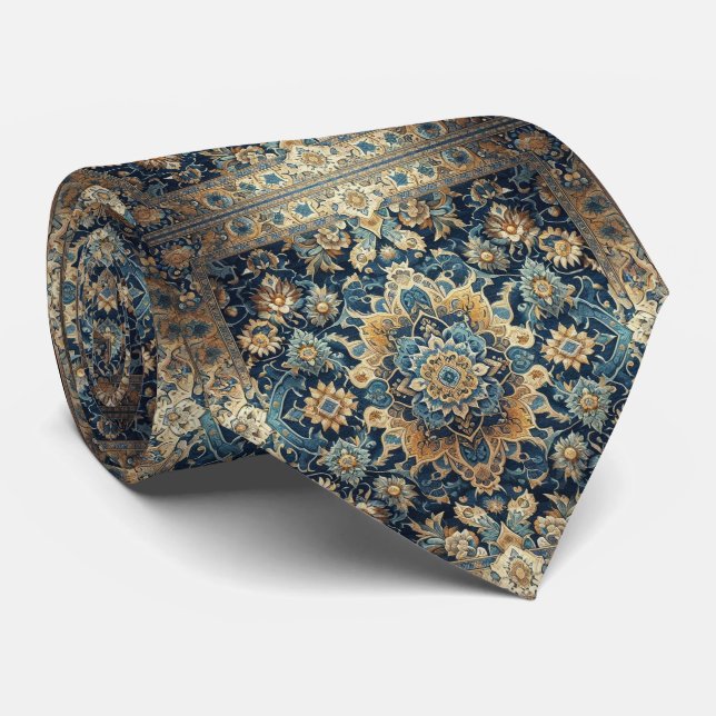 Lyxig persisk designerstil | Falsk siden halsduk Slips (Rullad)