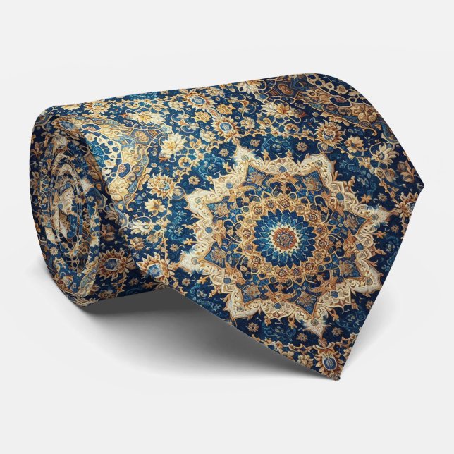Lyxig persisk designerstil | Falsk silkesnäbb  Slips (Rullad)