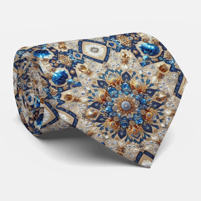 Lyxig persisk designerstil | Falsk silkesnäcka Slips (Rullad)