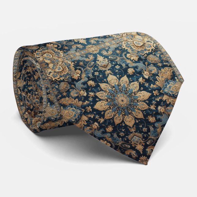 Lyxig persisk designerstil | Falsk silkesnäcka Slips (Rullad)