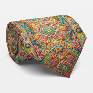 Lyxig persisk designerstil Falsksilkesnäbband Slips
