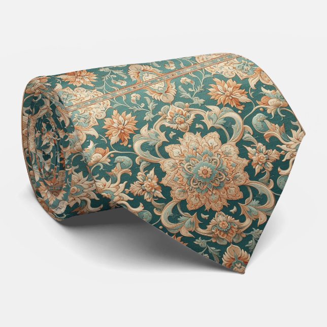 Lyxig persisk designerstil | Falsksilkesnäslin Slips (Rullad)