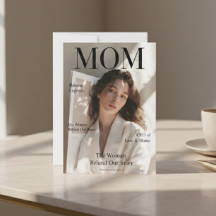 Lyxig Personlig Magasinomslag med Mammas Foto Julkort