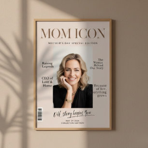 Lyxig Personlig Mammaperson   Anpassad Fototidning Poster