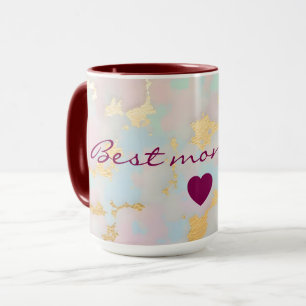 Lyxig Populär Rosa Rosa Mint Guld Kollektion Mugg