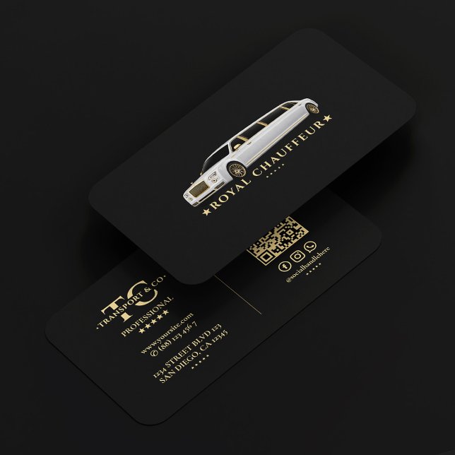 Lyxig Privat Chaufför Vit Limousine Visitkort (Luxury Private Driver Chauffeur White Limo Business Card
☆★
☆★
☆★
☆★
☆★
4.7 out of 5 stars rating
(3)
