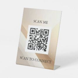 Lyxig QR-kodskylt | Scanna mig Bordskylt | Minimal