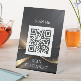 Lyxig QR-kodskylt | Scanna mig Bordsskylt | Minima