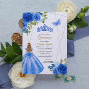 Lyxig Quinceanera-Anpassningsbar Quinceanera-desig Inbjudningar