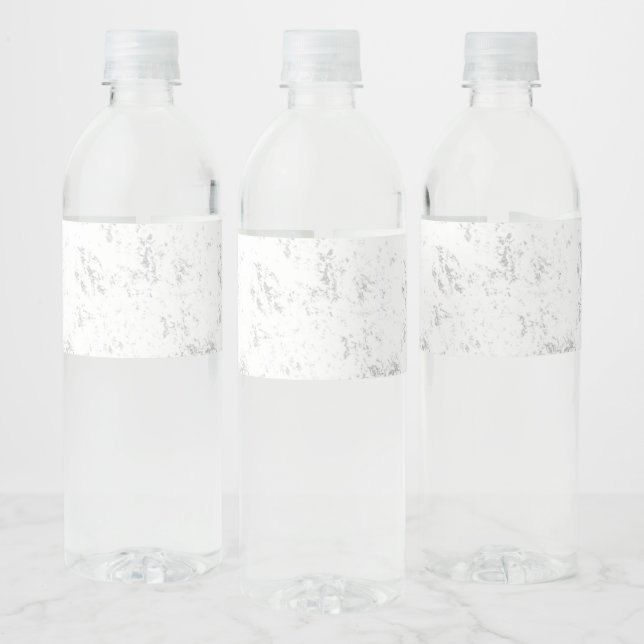 Lyxig Romantisk Bröllopsfirande Design Vattenflaskor Etikett (Flaskor)