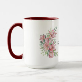 Lyxig Rosa Blommig Krans Bästa Mamma Någonsin Kaff Mugg