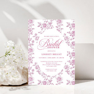 Lyxig Rosa Guld Blommiga Rosor Bröllopsfest Inbjud Inbjudningar