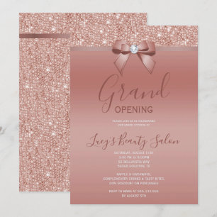 Lyxig Rosa Guld Juvel Båge Grand Opening Inbjudningar