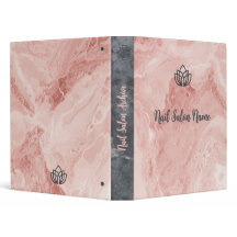 Lyxig rosa marmor anpassad nagelsalong bindare