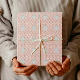 Lyxig Rose Gold Tuftad Monogram Presentpapper