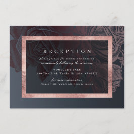 Lyxig rose gold vintage ros bröllopsmottagning tilläggskort