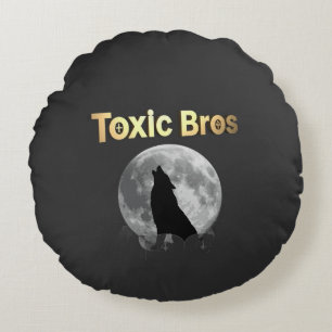 Lyxig rund kudde med månmotiv, Toxic Bros signatur