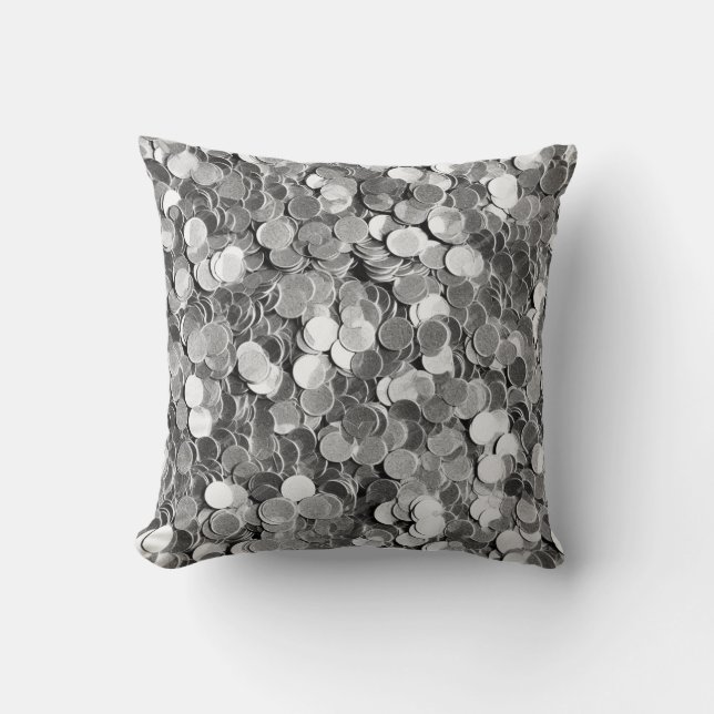 Lyxig silver kastkudde kudde (Framsida)