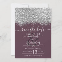 Lyxig Silver Lila Glitter Konfetti Bröllop