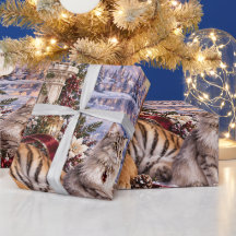 Lyxig skogsmark blush mauve julpresentpapper