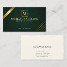 Lyxig Smaragdgrön | Guld Executive Monogram