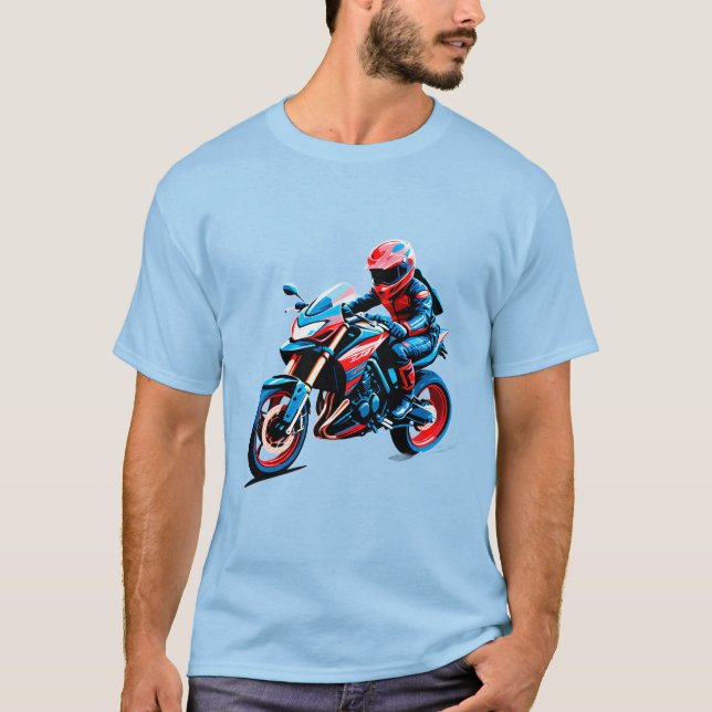 🏍️ Lyxig sportmotorcyklist Premium rörelse T Shirt (Framsida)