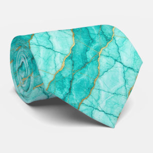 Lyxig stentyring Turkos, teal & guldmarmor Slips