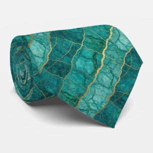 Lyxig stentyring Turkos, teal & guldmarmor Slips