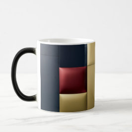Lyxig stoppad färgblock Navy Gold föränderlig mugg