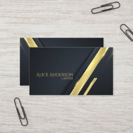 Lyxig svart guld elegant advokat Visitenkort Visitkort