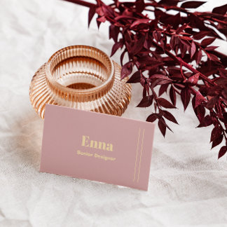 Lyxig Svart & Guld Minimalistisk Professionell Visitkort