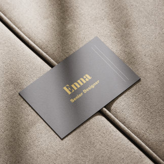 Lyxig Svart & Guld Minimalistisk Professionell Visitkort